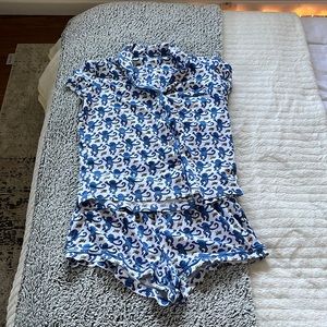 SIZE SMALL BLUE MONKEY ROLLER RABBIT PJ’S!!